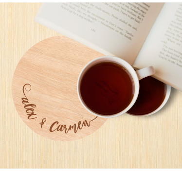 Posavasos de boda Elegante con texto - TenVinilo