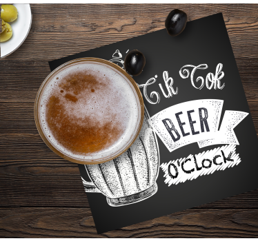 Posavasos de cerveza Cita de tik tok - TenVinilo
