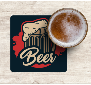 Posavasos de cerveza Texto con colores - TenVinilo
