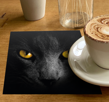Posavasos de Halloween gato negro - TenVinilo