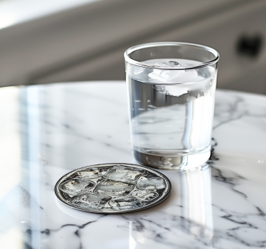 Posavasos de vaso de agua con hielo - TenVinilo