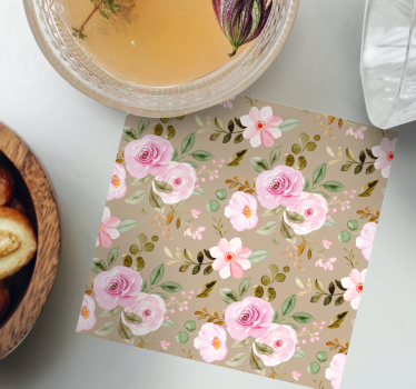 Posavasos estampado botánico - TenVinilo