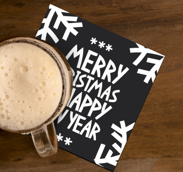 Posavasos feliz navidad y próspero año nuevo - TenVinilo