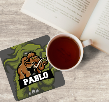 Posavasos frikis arte del emblema de mamut - TenVinilo