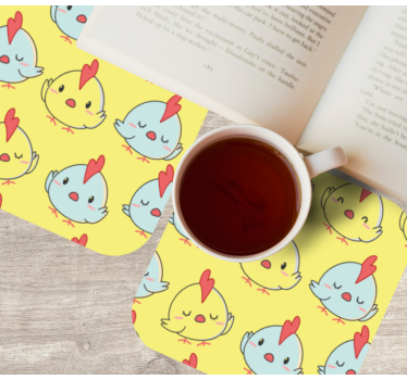 Posavasos frikis caras de pollito adorables - TenVinilo