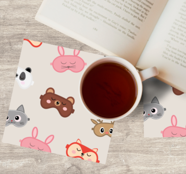 Posavasos frikis colección de caras de animales adorables - TenVinilo