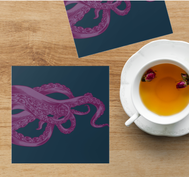Posavasos frikis ilustración de pulpo intrincado - TenVinilo
