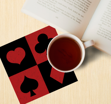 Posavasos frikis parches de símbolos de cartas - TenVinilo