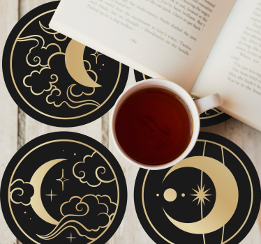 Posavasos frikis patrones celestiales de luna - TenVinilo