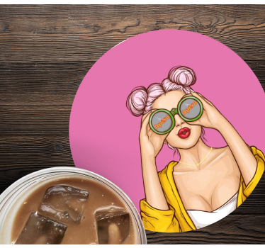 Posavasos frikis personaje divertido con gafas - TenVinilo