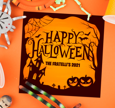 Posavasos halloween celebración espeluznante - TenVinilo