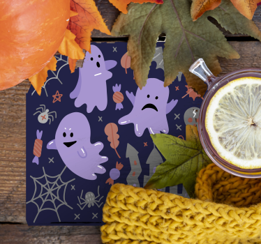 Posavasos halloween fantasmas juguetones - TenVinilo