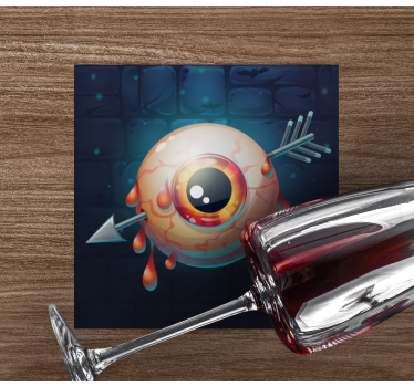 Posavasos halloween gráfico de ojo goteante - TenVinilo