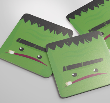 Posavasos halloween ilustración del monstruo frankenstein - TenVinilo