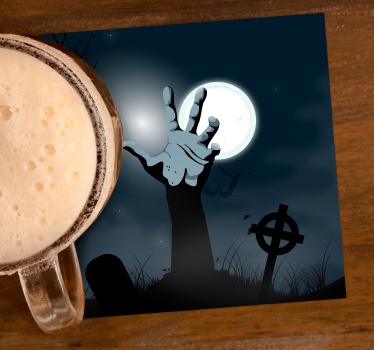 Posavasos halloween mano del cementerio tenebroso - TenVinilo