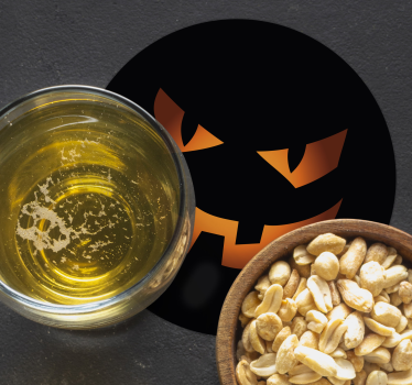 Posavasos halloween set de caras de calabaza - TenVinilo