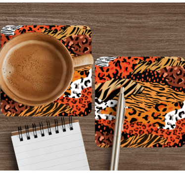 Posavasos imitación Huella animal - TenVinilo