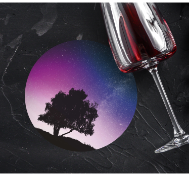 Posavasos moderno Árbol de noche estrellada - TenVinilo
