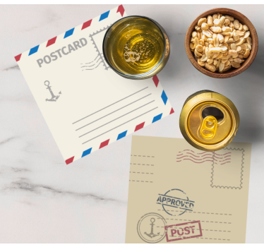 Posavasos moderno diseño de tarjeta vintage - TenVinilo