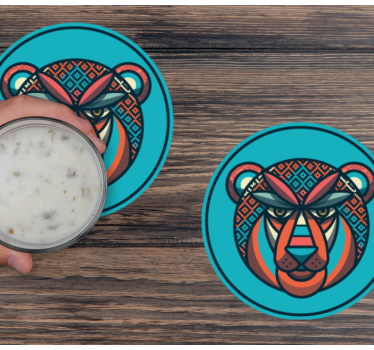 Posavasos moderno motivo animal tribal - TenVinilo