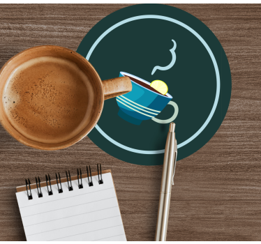 Posavasos moderno taza de té elegante - TenVinilo