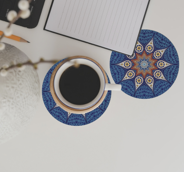 Posavasos modernos mosaico de mandala - TenVinilo