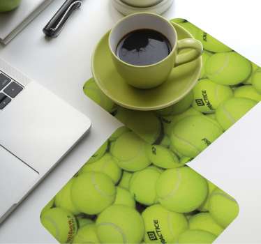 Posavasos modernos pelotas de tenis - TenVinilo