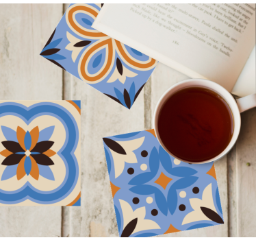 Posavasos motivos botánicos elaborados - TenVinilo