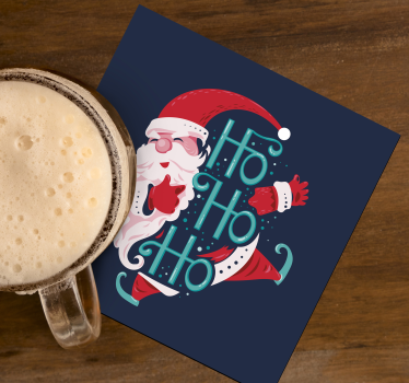 Posavasos navidad Papá noel feliz hohoho - TenVinilo