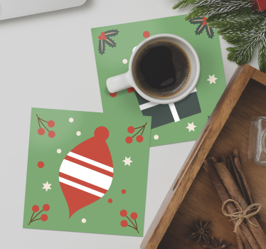 Posavasos navideño adorno y regalo festivo - TenVinilo