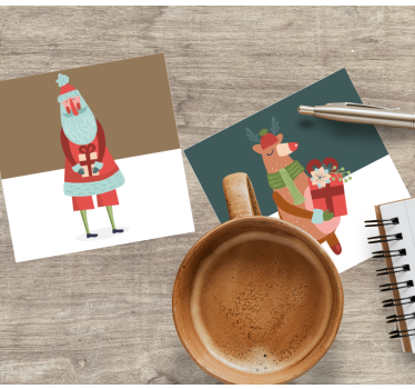 Posavasos navideño colección de personajes festivos - TenVinilo