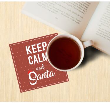 Posavasos navideño con diseño de frase festiva - TenVinilo