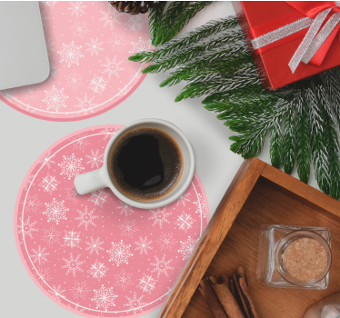 Posavasos navideño conjunto de copos de nieve - TenVinilo