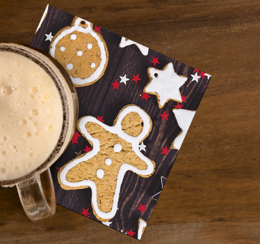 Posavasos navideño de galletas de navidad - TenVinilo