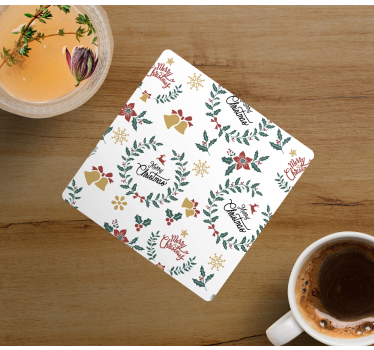Posavasos navideño diseño festivo y alegre - TenVinilo