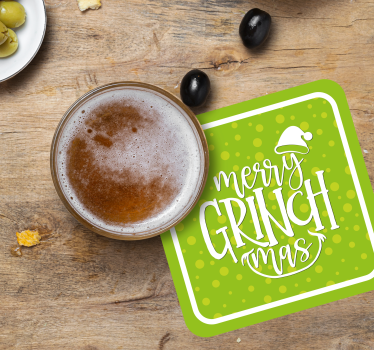 Posavasos navideño felices grinchmas - TenVinilo
