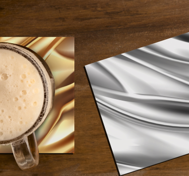 Posavasos olas metálicas brillantes - TenVinilo