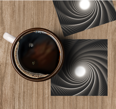 Posavasos original Efecto espiral geométrico moderno 3d - TenVinilo