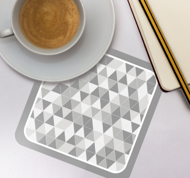 Posavasos patrón de triángulos geométricos - TenVinilo