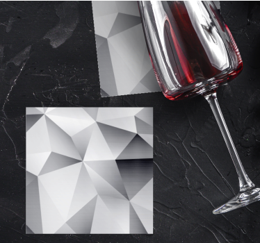 Posavasos patrón geométrico metálico - TenVinilo