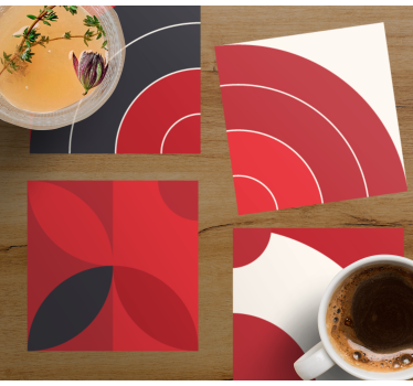 Posavasos patrones de color geométricos - TenVinilo