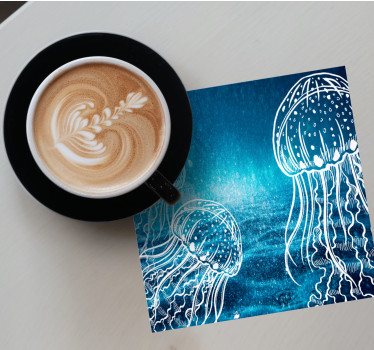 Posavasos patrones elegantes de medusas - TenVinilo