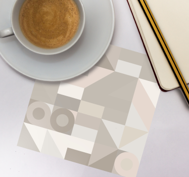 Posavasos patrones neutros geométricos - TenVinilo
