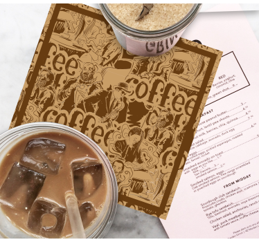Posavasos personajes de café vintage - TenVinilo