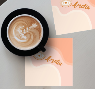 Posavasos personalizable curvas suaves personalizadas - TenVinilo