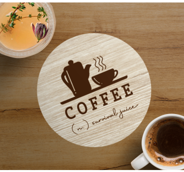 Posavasos personalizable tetera y taza - TenVinilo