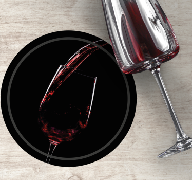 Posavasos retro Copa de vino tinto - TenVinilo