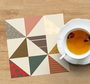 Posavasos segmentos de color geométrico - TenVinilo