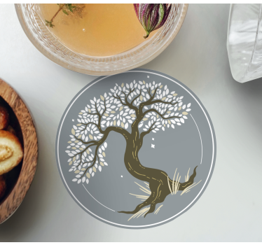 Posavasos silueta de Árbol elegante - TenVinilo