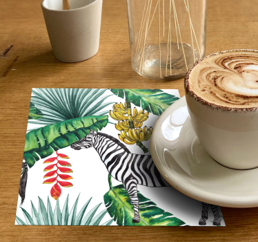 Posavasos textura cebra en naturaleza - TenVinilo